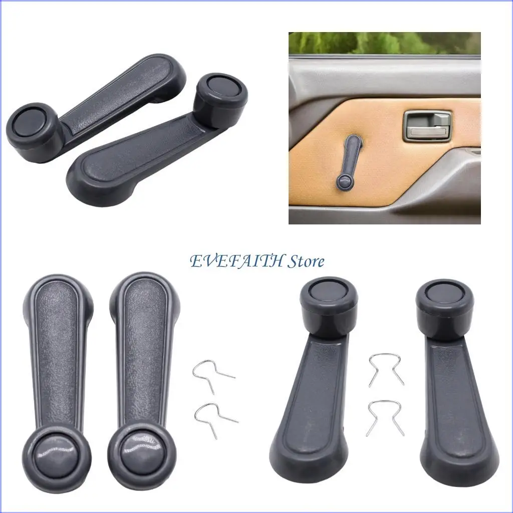 124B Long Lasting Manual Window Crank Handle Weather Resistant For 1985 To 1997 Vehicles Plastic Construction Easy Installation