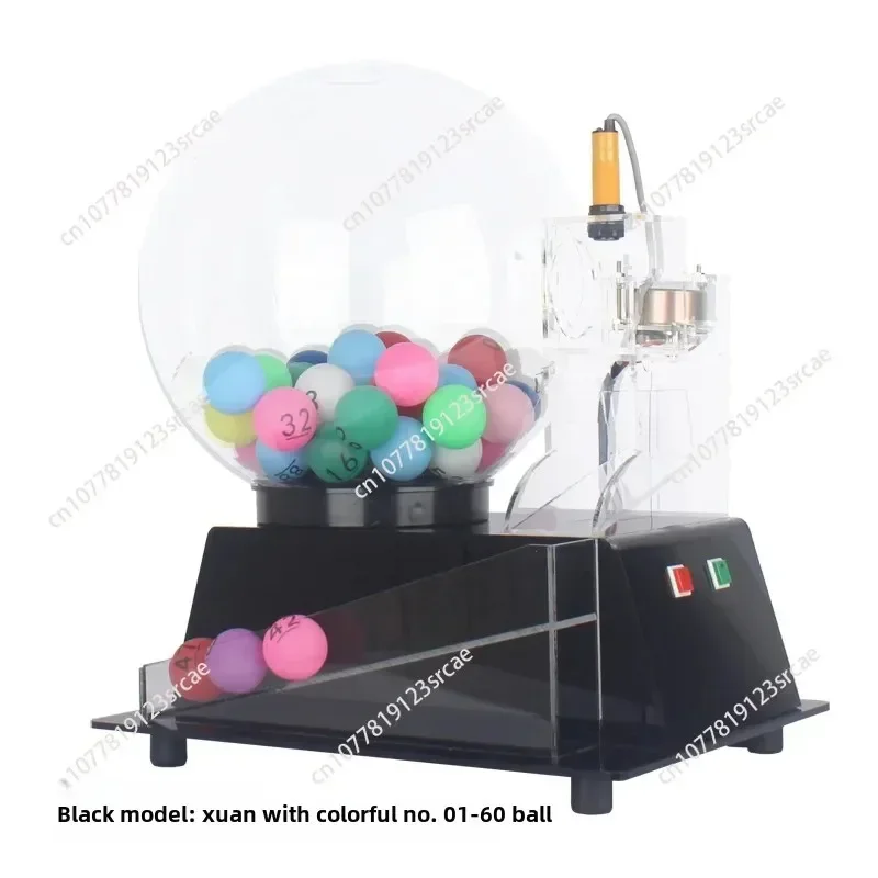 Electric Lottery Ball Machine, Automatic Bingo Balls Machine Cage Fantasy Football Drafts Game Acrylic Lucky Drawing Machine