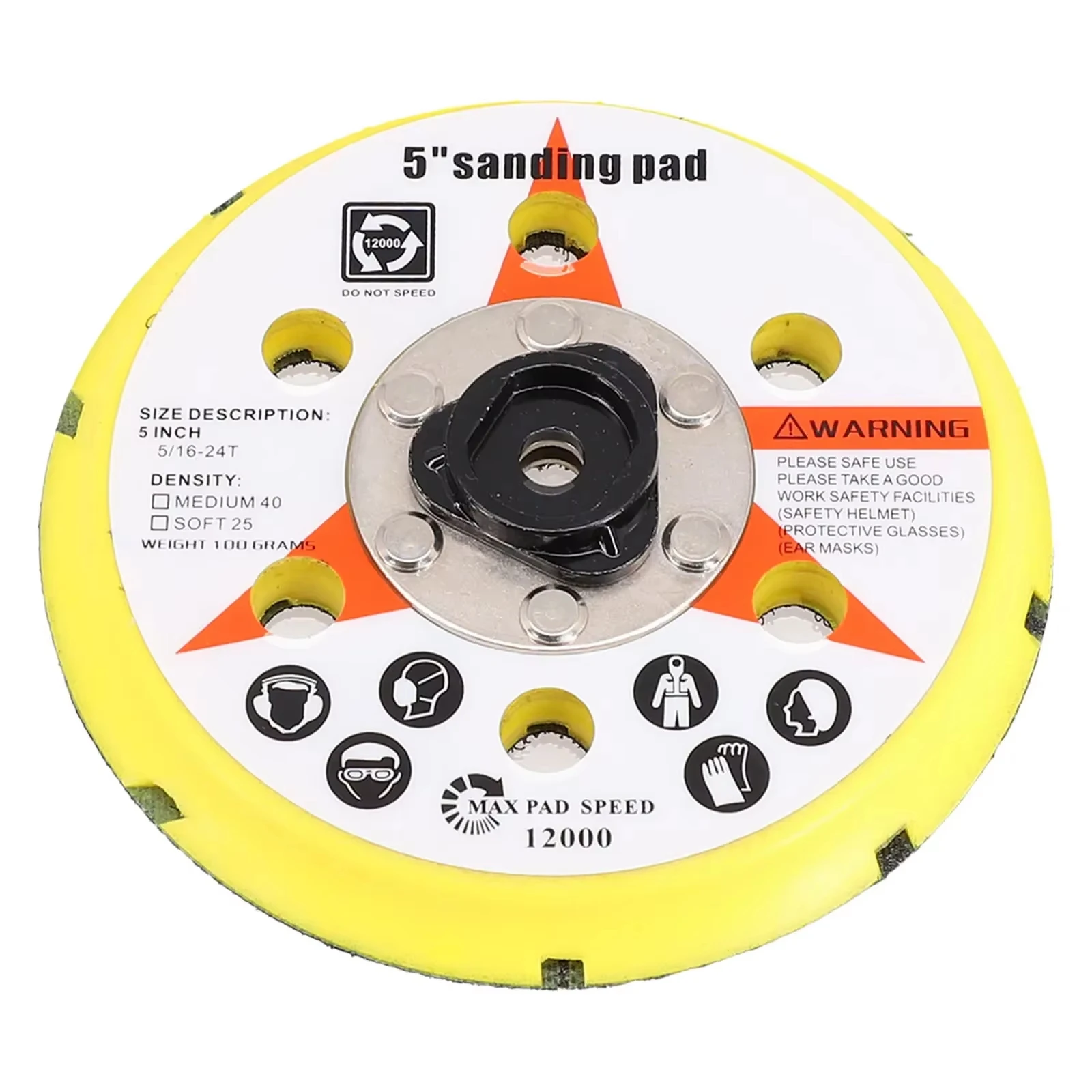 125mm 15 Holes Sanding Pad Backing Pad For DA Polisher With Heat Emission Holes Manufacturing Sandpaper Suction Cups Industrial