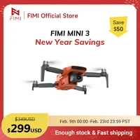 Dron con cámara FIMI MINI 3 4K HDR, estabilización de cardán de 3 ejes, transmisión de vídeo de 9 KM, cuadricóptero RC GPS plegable 245g RTF