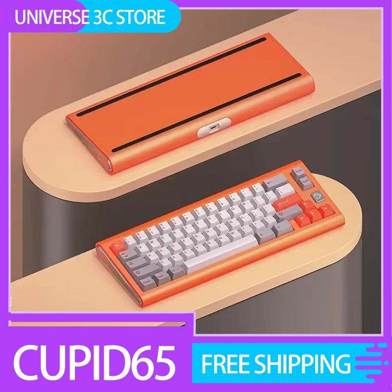 Dareu CHAOSERA Cupid65 Mechanical Keyboard CNC Aluminum Alloy Double Mode Gaming Keyboard Wired RGB Gasket PC Gamer Accessories