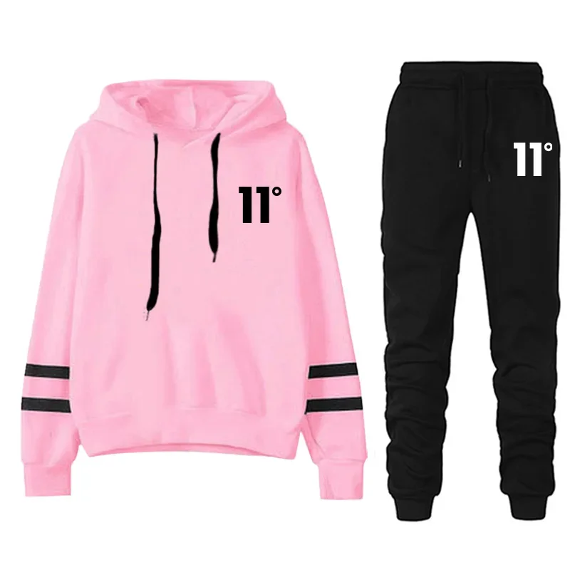 Vendite calde Moda Autunno Inverno Qualità Quotidiana Donna Tuta con cappuccio Casual Felpa a banda singola Pantaloni sportivi Comfort Outdoor