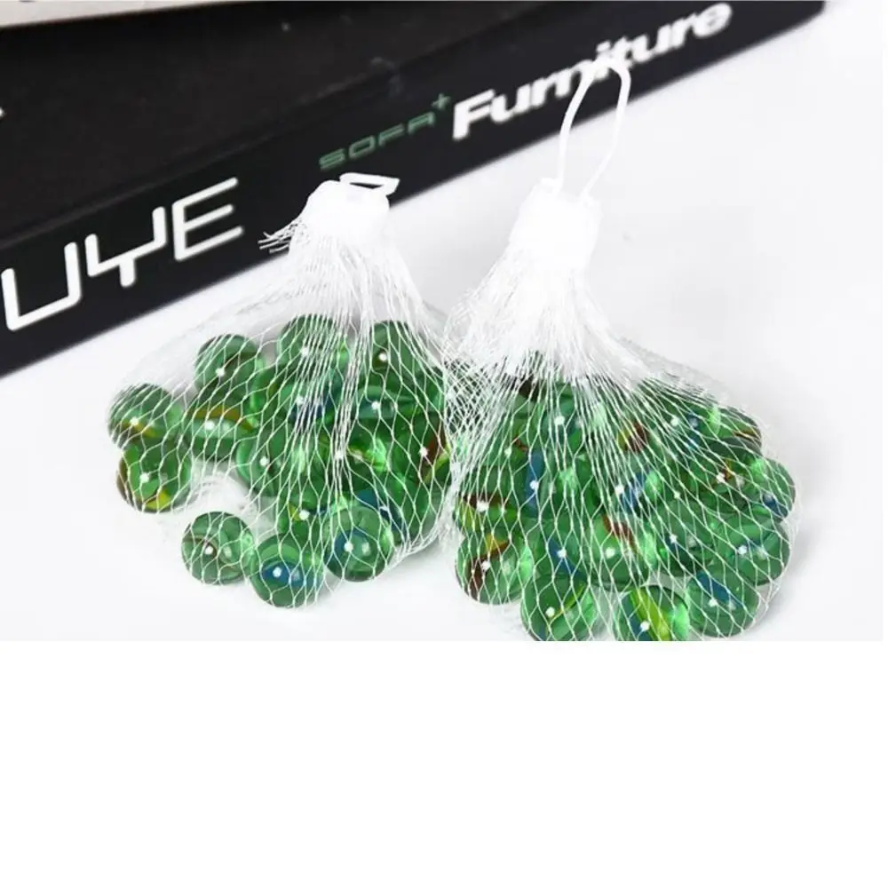 แก้วหินอ่อนที่มีสีสันสำหรับเด็กการเล่นเกมแบบดั้งเดิมของเล่นโซลิแทร์ที่สนุกการตกแต่งบ้านเติมแจกันและถังปลา