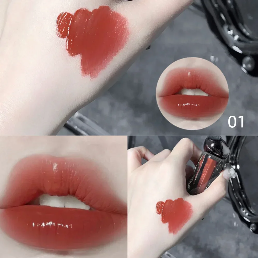 7 colori Mirror Jelly Lip Glaze Long Lasting idratante Red Lip Tint rossetto liquido Waterproof Lip Gloss cosmetici coreani