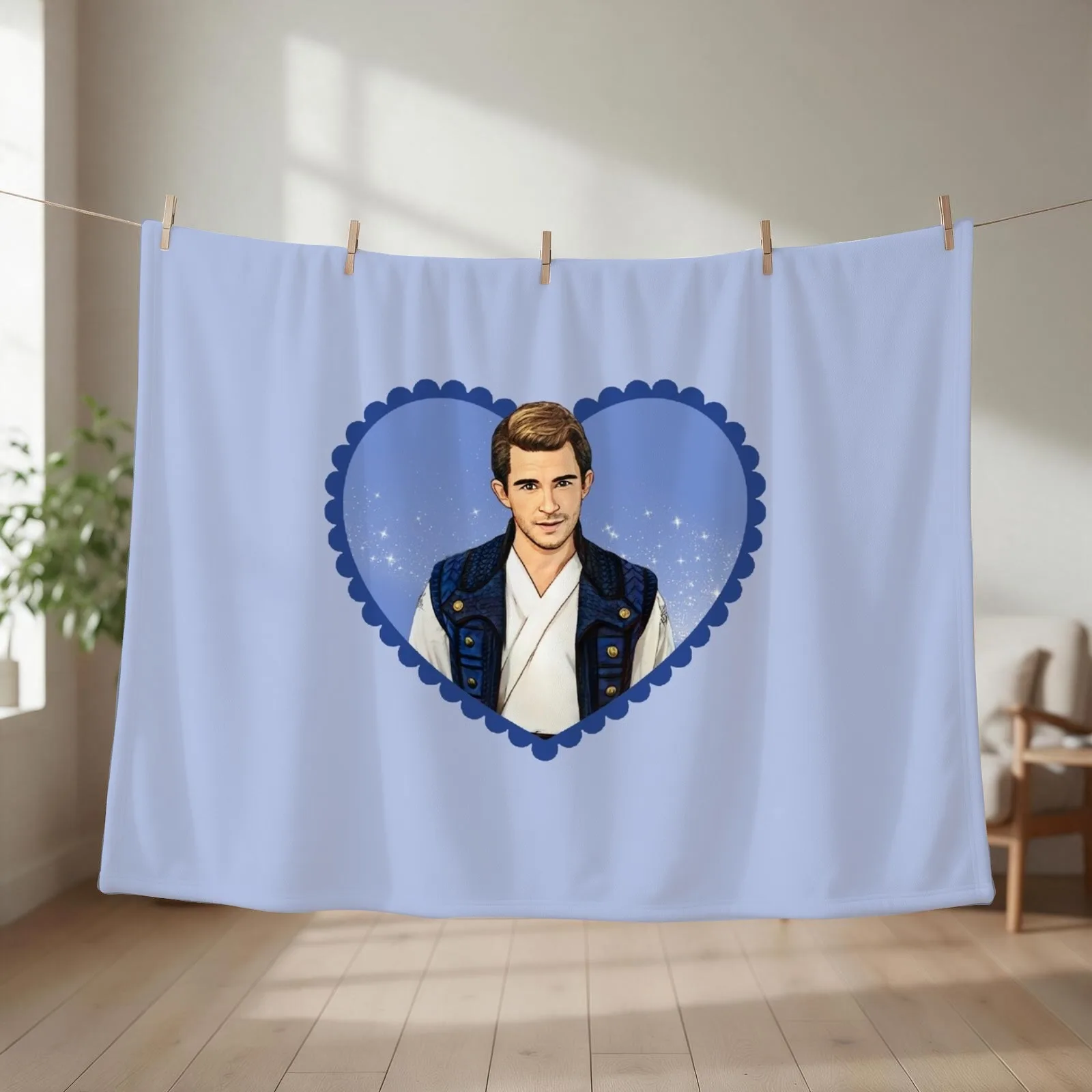 Wicked Movie Fiyero Jonathan Bailey Throw Blanket couch cozy soft plush fuzzy picnic outdoor blanket