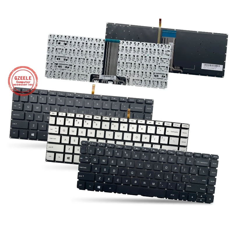 

US FOR HP 13-U 14-AB 14-ab011TX ab141TX ab005TX ab010 ab009 14-ab158tx ab159tx us English laptop keyboard black or silver