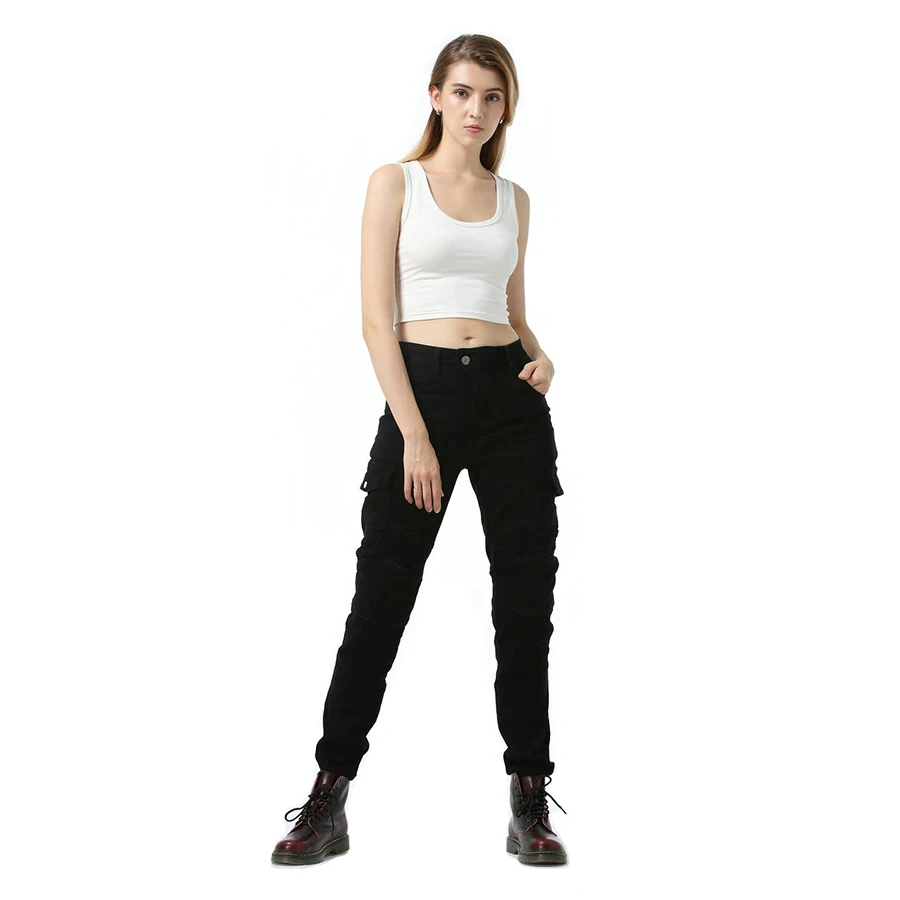 Women Motorcycle Blue Pants Four Seasons Knight Outdoors Jeans Wearable Motocross Pants Moto Motorbiker Biker Riding Pants New