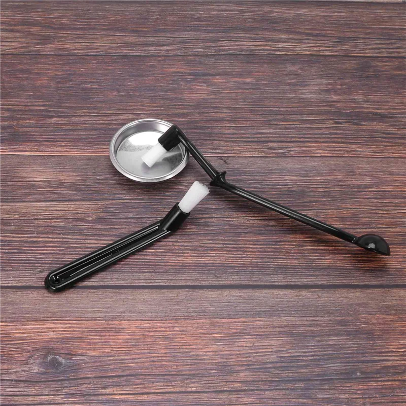 T27C Coffee Machine Cleaning Set, 12Xcoffee Machine Brush With Spoon And 3 Piece 58 Mm Stainless Steel Back Flush Insert