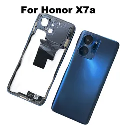 For Huawei Honor X7a RKY-LX1 Middle Frame Front Bezel Lcd Holder Metal Chassis Back Battery Cover Glass Housing Rear Door