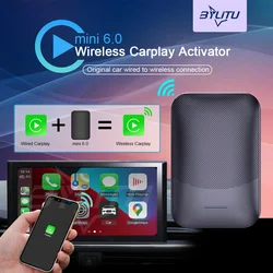 Wireless Carplay Dongle Wireless Android Auto Adapter Mini 6.0 Small Box Plug And Play For Honda Ford Volkswagen Volvo BenZ Kia