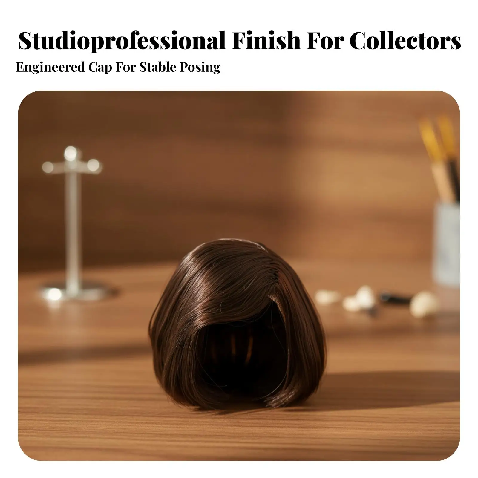 Reusable Plastic Doll Wig for 1/6 Scale Figure Head Customization Crafting Accessory
