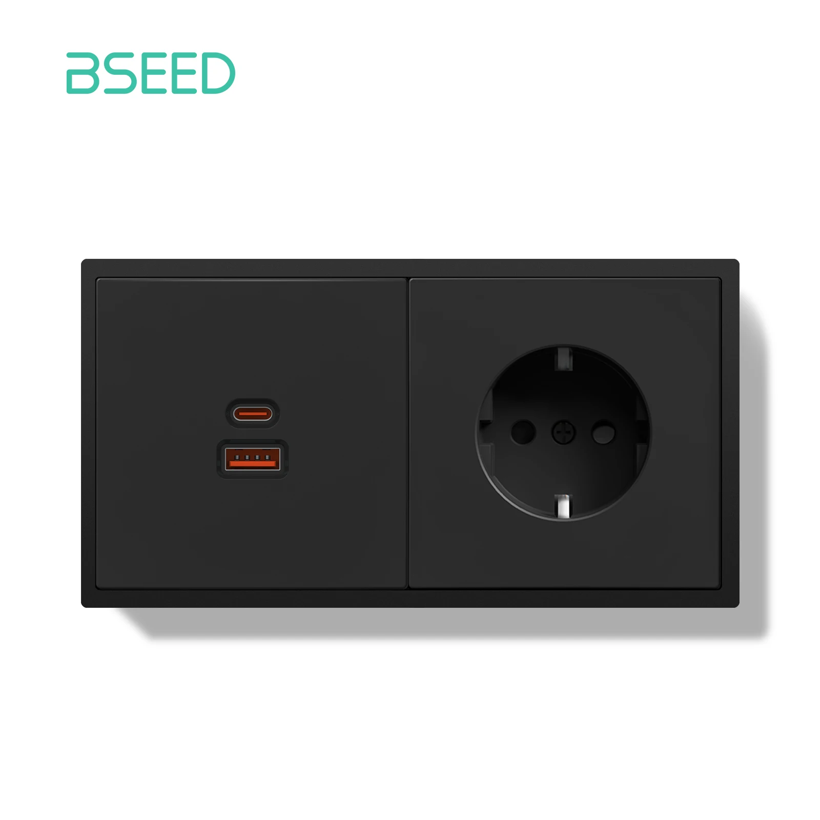 BSEED 65W USB Typ-C Telefon Ladesteckdose Europa Super Quick Fast Port Kunststoff EU Steckdosen Steckdosen Heimgebrauch E-Serie 7