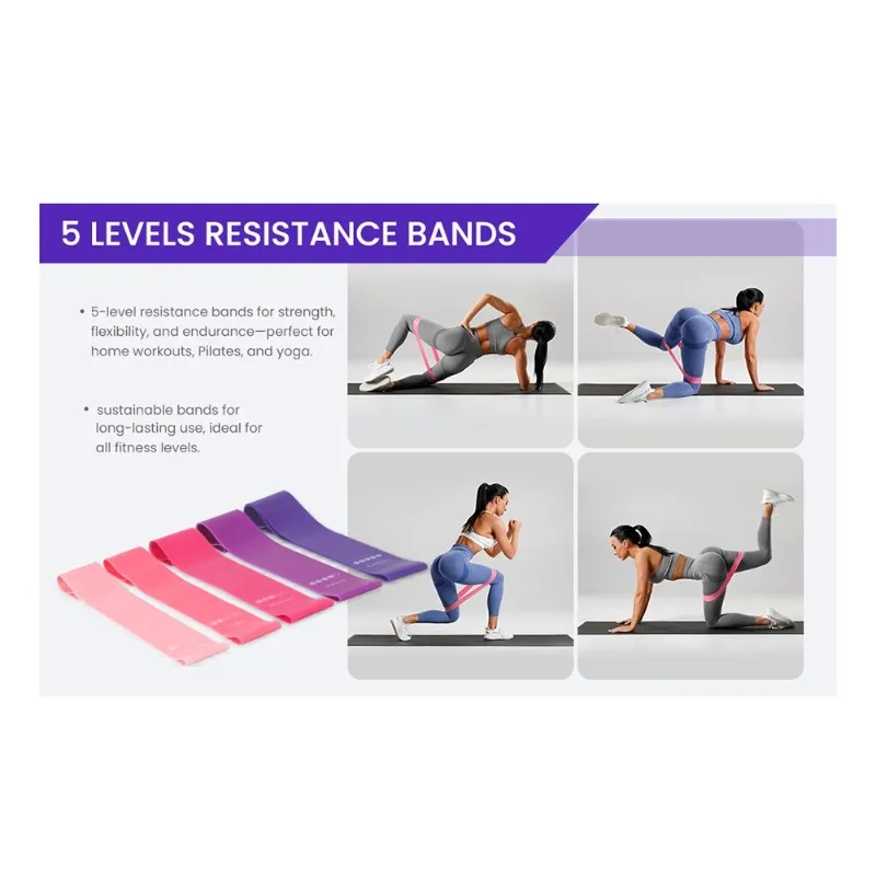 ABJV Home Pilates Essential Kit-Pilates Equipment Set Including Figure 8 Resistance Band, Yoga Ball& Accessories