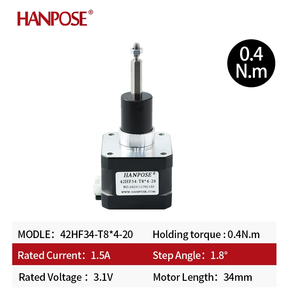 NEMA17 42HF34/40/48/60 Fixed-Shaft Ball Screw Stepper Motor Assemblies Linear Screw Motor Actuators Electric Cylinders Lifting