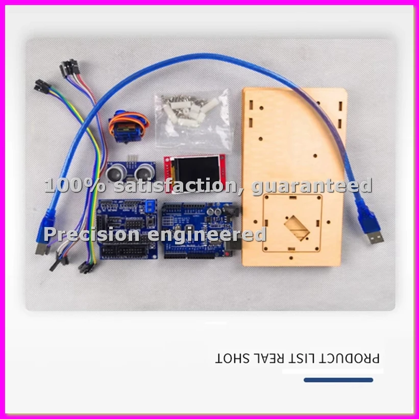 1.8 Inch TFT LCD Ultrasonic Radar Detection Scanning Programming for R3 Student Detection Robot DIY Kit-ABVP