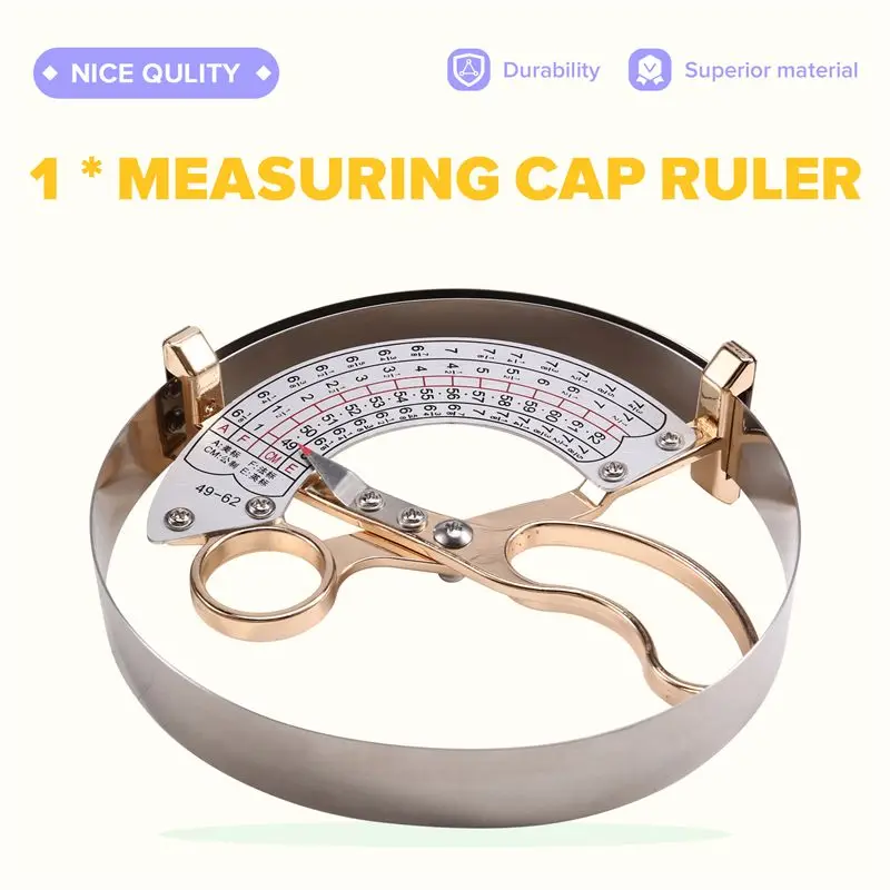 AB13-Measuring Cap Ruler Big Cap Device Hat Measuring Tool Inner Diameter Micromete Hat Making Ruler