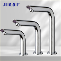 JIENI Smart Bathroom Faucet Chrome Inductive Washbasin Faucets Stream Deck Mounted Touchless Sensor Hot And Cold Mixer Tap