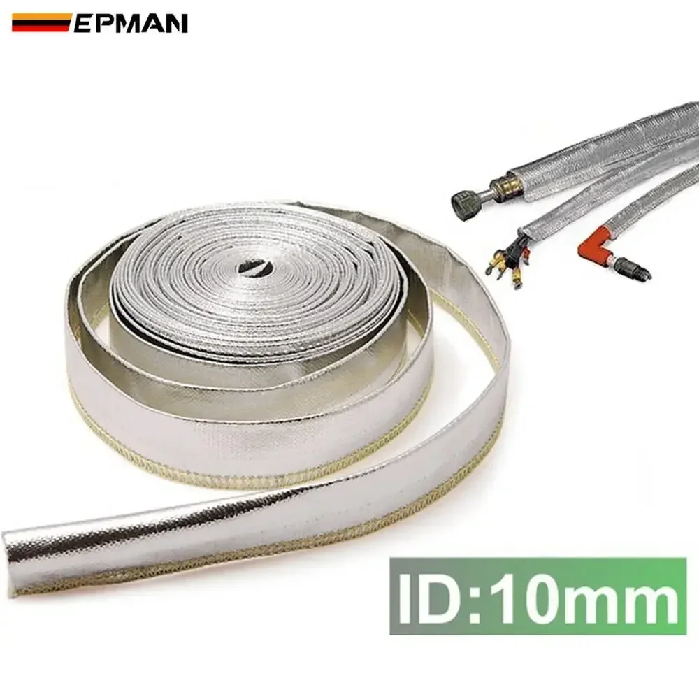 EPMAN ความร้อน Shield Sleeve ฉนวนลวดท่อ Wrap Loom Tube 10 มม.* 10 เมตรรถยนต์สําหรับ BMW F20 1 Series EP-WR100GZ