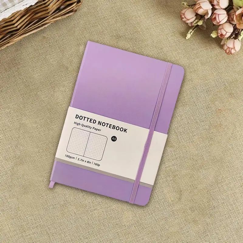 Dot Journal Notebook Leather Notebooks For Work A5 160 Pages Waterproof Hardcover Dot Grid Notebook For Notes Work School