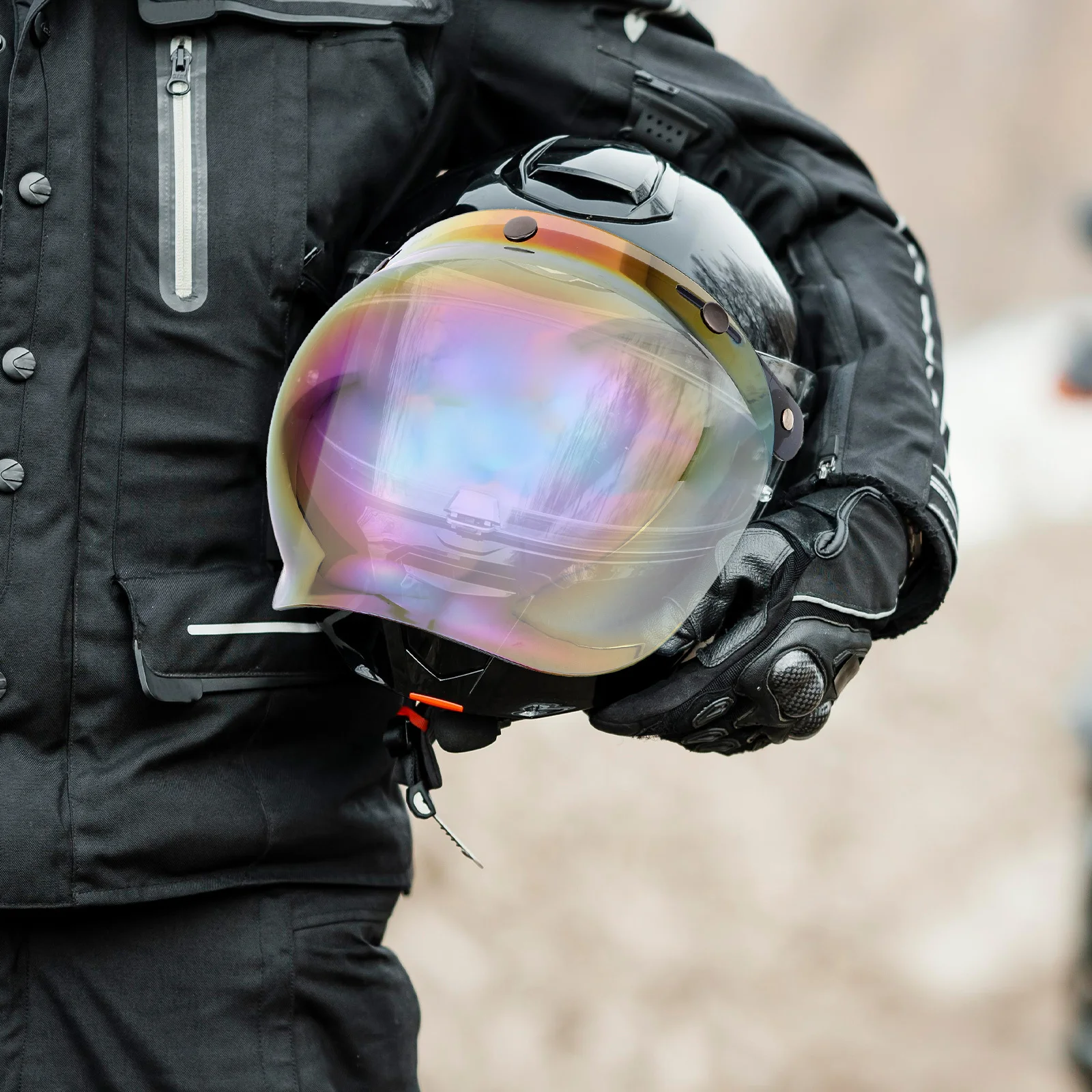 

1Set Motorcycle Wind Blocker Clear Lens - Uv Protection Impact Resistant Removable Shield for Long Rides and Daily Use