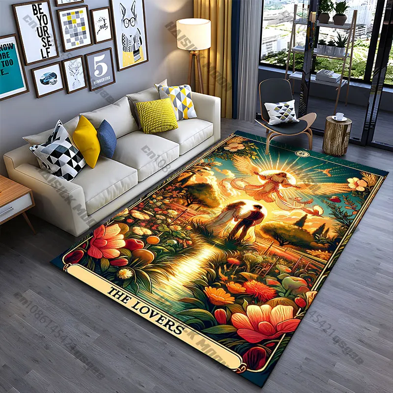 Love connection harmony divine guidance carpet Yoga living room room decor children's crawling mat doormat area rug