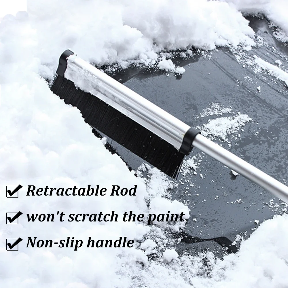 Extendable Car Windshield Ice Scraper Auto Glass Snow Shovel Winter Snow Removal Brush Cleaning Tool for Car Windscreen