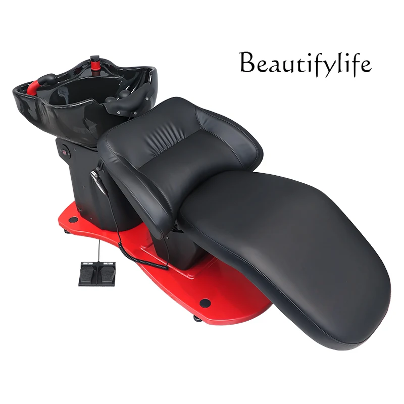 Barber Shop Electric Lifting Shampoo Chair High-Grade for Hair Salon Hair Salon Half Lying Flushing Bed