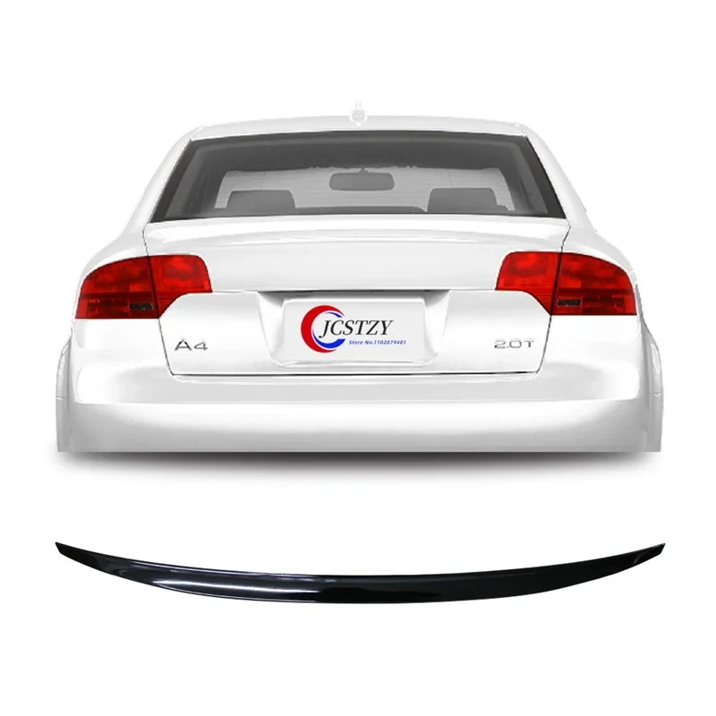 Für Audi A4 B7 Spoiler 2005 2006 2007 2008 Heckklappen-Spoiler Flügel aus ABS-Kunststoff Schwarz Carbon Außenzubehör