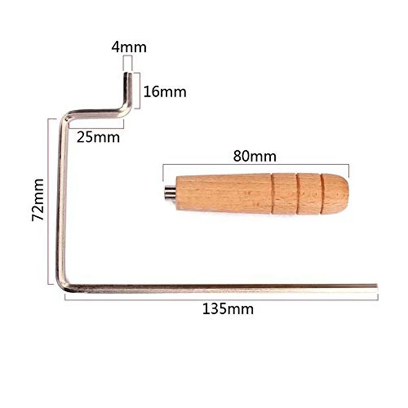 Guitar Truss Rod Wrench with Wooden Handle Fit for 41 42 Inch Folk Acoustic Guitar Adjustment Instrument