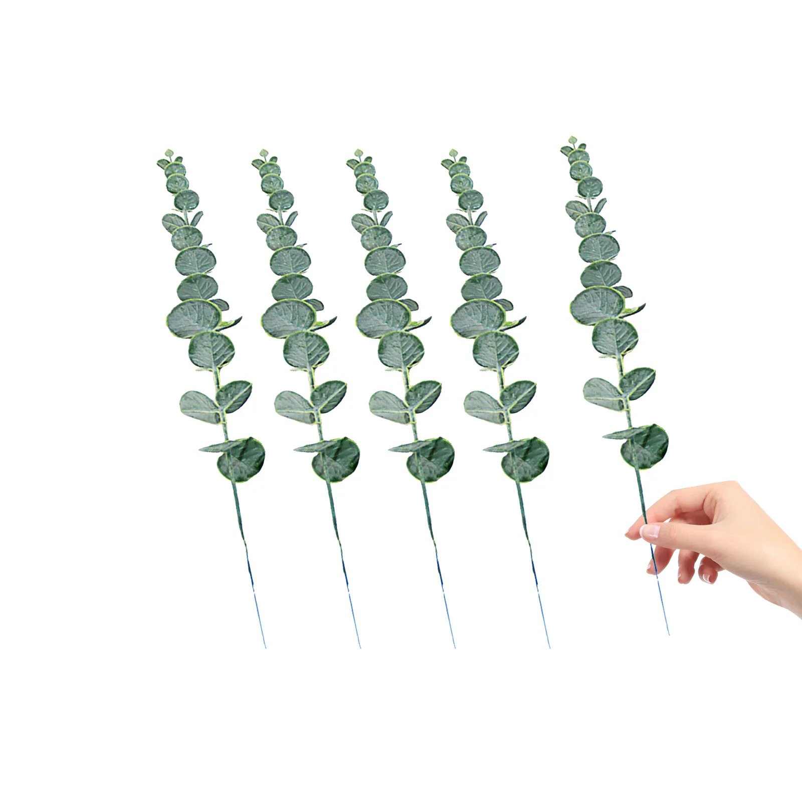 

5Pcs Artificial Eucalyptus Leaves Simulation Light Weight Decor for Wedding Home Garden Office Party Nature Style