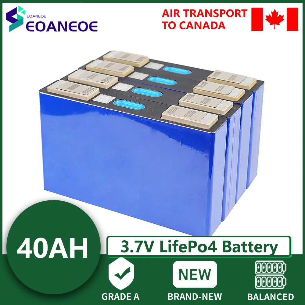 

Grade A 1-32PCS 3.7V 40AH Lifepo4 Battery Lithium Iron Phosphate Prismatic Solar Batteries Cell Pack For EV RV Boat Golf Cart