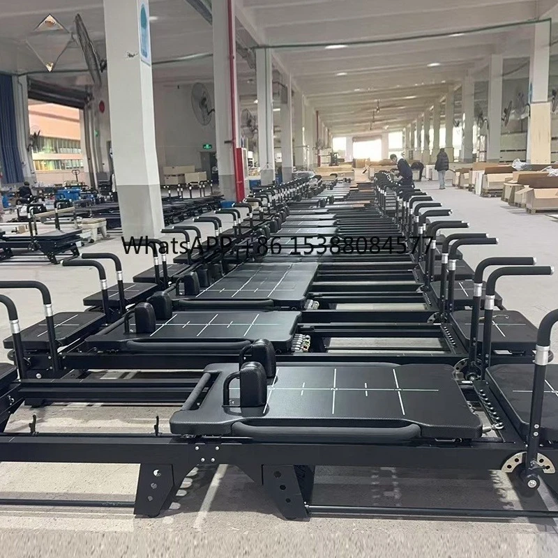 Megaree High End Workout Yoga Core Bed Black Aluminum Megaformer Reformer Pilates Machine for Sale