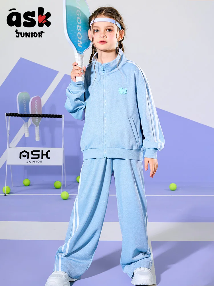 اسأل جونيور بنات الربيع سستة سترة سترة مستقيمة السراويل السراويل قطعتين مجموعة