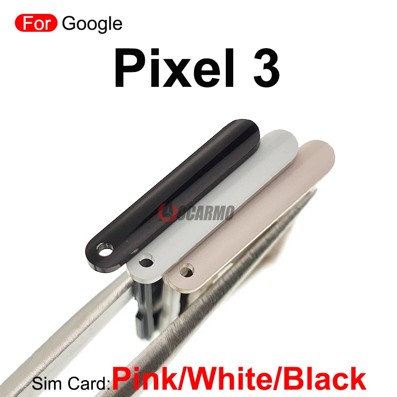 Black Purple White SIM Card Tray Slot For Google Pixel 3 3A XL 3XL 3axl Replacement Parts