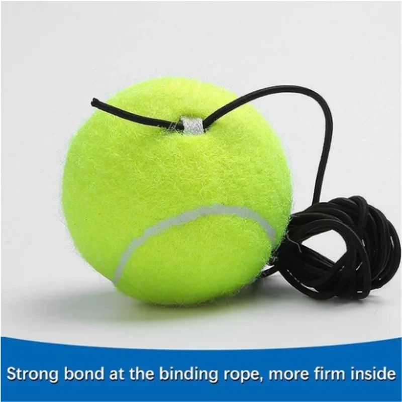 Rebound Balls and Elastic Rope Base, Perfeito para Treinamento de Tênis Indoor e Outdoor, Melhore suas habilidades de tênis em qualquer lugar