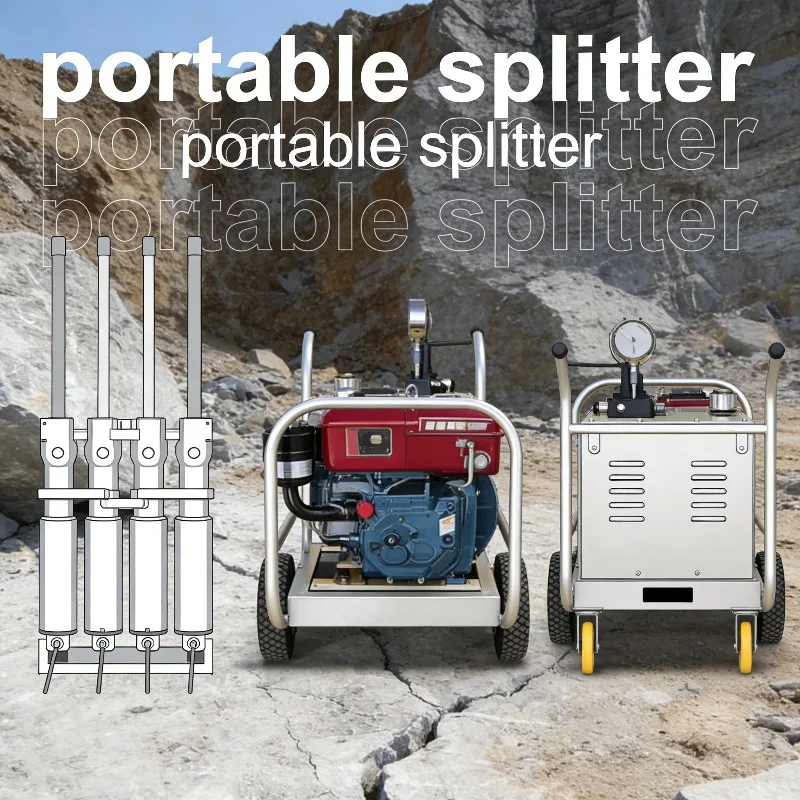 Rugged Diesel Hydraulic Rock Splitter For Mining Operation High Performance Stone Cracking Tool For Hard Rock Excavation