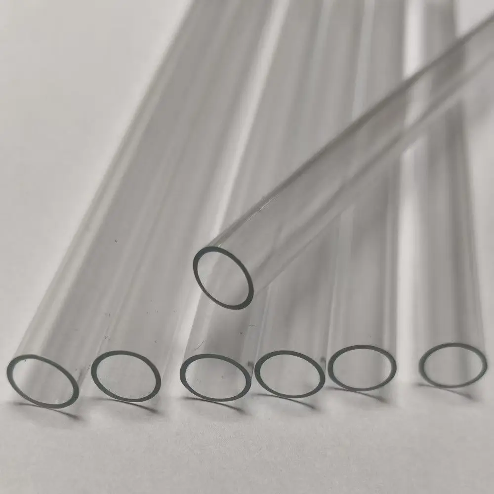 ナクシライ 2個 200mm長 プラスチックパイプ 硬質ポリカーボネート 丸パイプ 透明 壁厚1.5mm