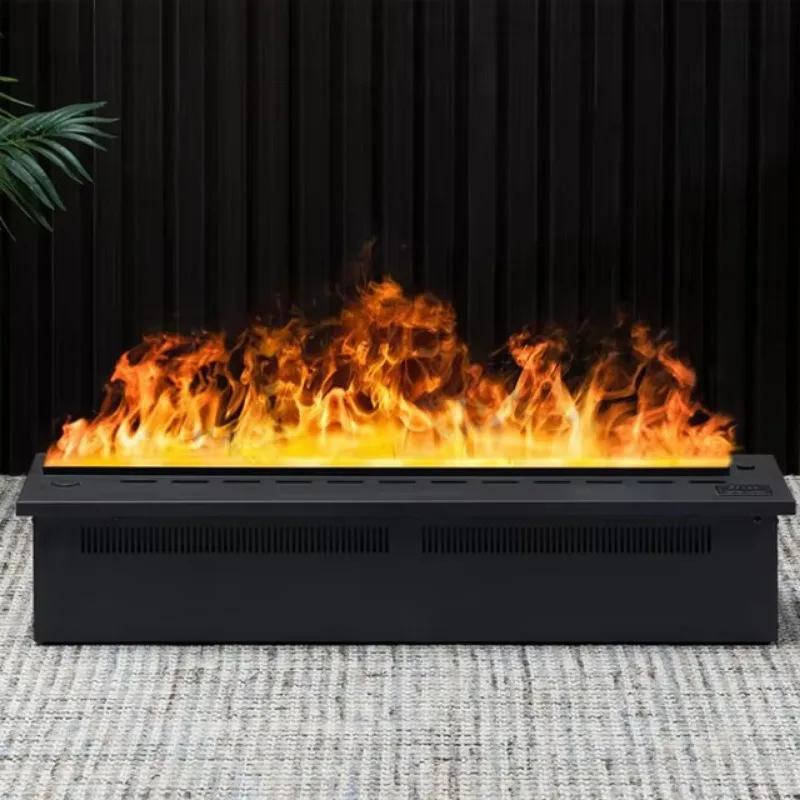 

Customised 3D Vapor Electric Steam Fireplace Water Wall Steel No Heat Remote Control for Freestanding Decoration