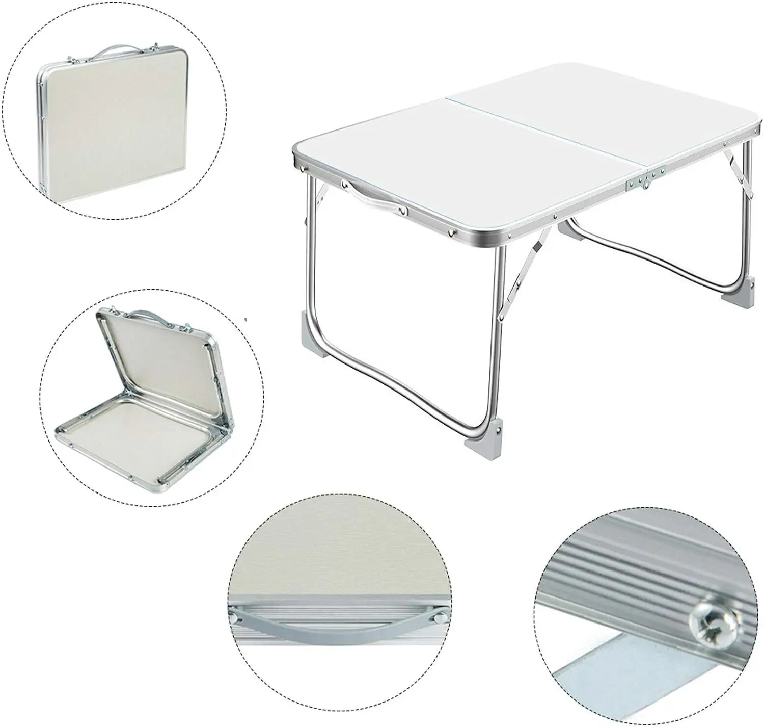 Picnic Table Lightweight Camping Table Portable Aluminum Heavy-Duty Folding Dining Table Foldable Garden Party Barbecue Outdoor