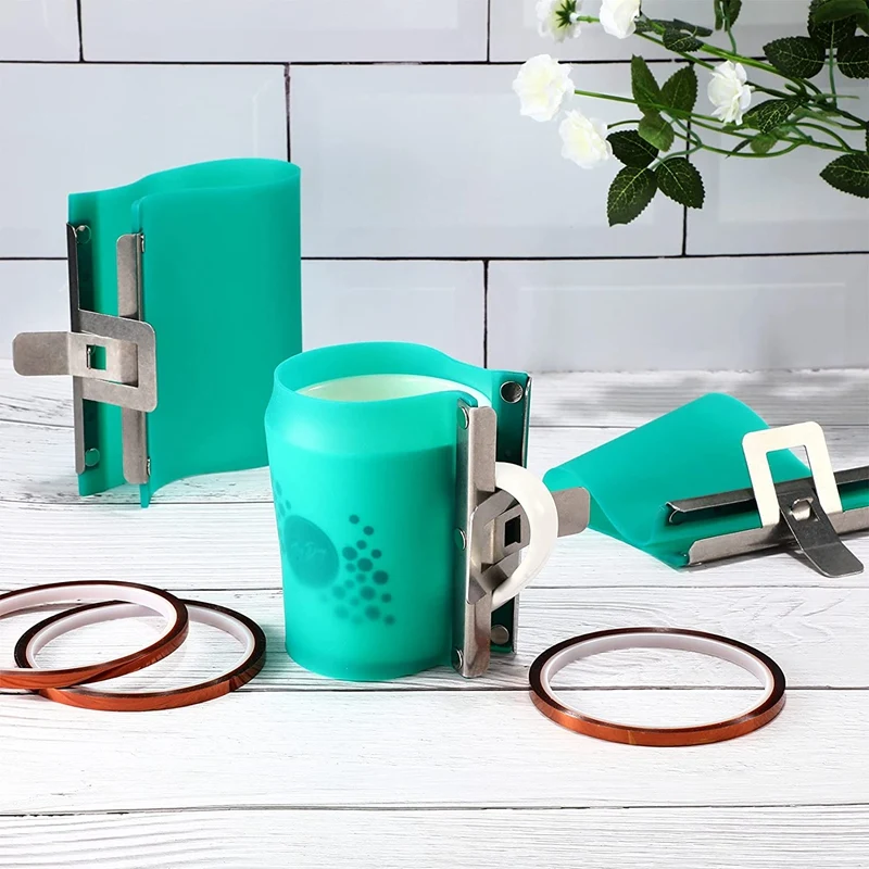 

Сублимационный пресс для кружки, 3 шт., 3D сублимационная силиконовая пленка для кружки, с 3 рулонами 33