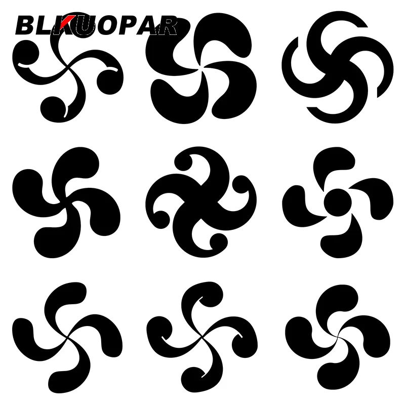 BLKUOPAR for Lauburu Car Stickers Sunscreen Fashionable Decals Scratch-Proof Funny Windshield Motorcycle Decor Car Label