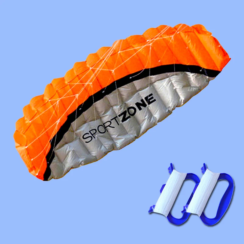 Große 250 cm große Sportdrachen, die Dual-Line-Power-Drachen fliegen, Outdoor-Spielzeug, Strand-Drachenbrett, Winddrachen, Spielzeug, Kitesurfen, Ripstop-Nylon