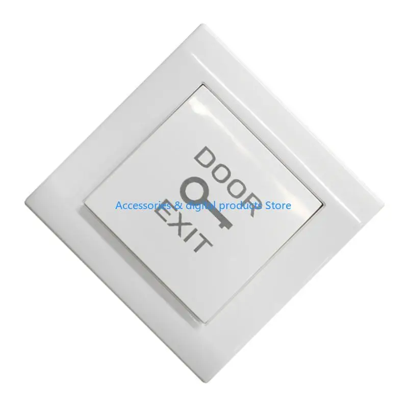 77JD Door Open Switches Panel Release Access Control Push Button with NO/NC/COM Output, Dustproof Suitable for Men and Women