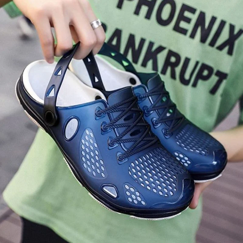 

With Platform Shoes for Men Hole Height Beach Stylish Buy Japanese New Arrival on Offer Outdoor Comfortable Big Size Man Sandals