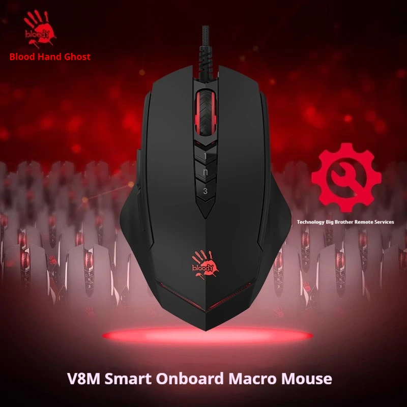 

Bloody Blood Hand Ghost V8M может достичь независим регулировке оси X/Y с 5-сегментной подсветкой RBG, 4 м, память для геймеров, подарок