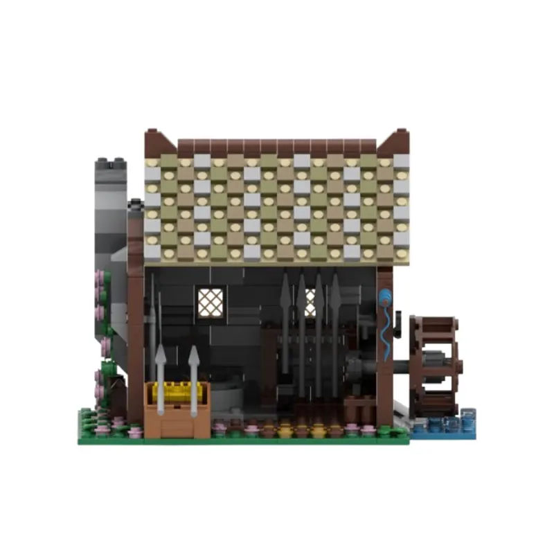 

In-stock new product: MOC 550-piece Medieval Blacksmith Shop DIY small particle building blocks, educational toy model gift set
