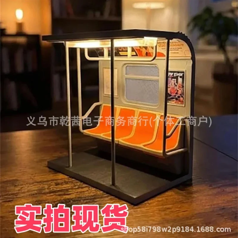 Creative Subways Train Shaped LED Night Light USB Powered Desktop Atmosphere Lamp For Bedroom Desk Home Decor Gift Daily Use