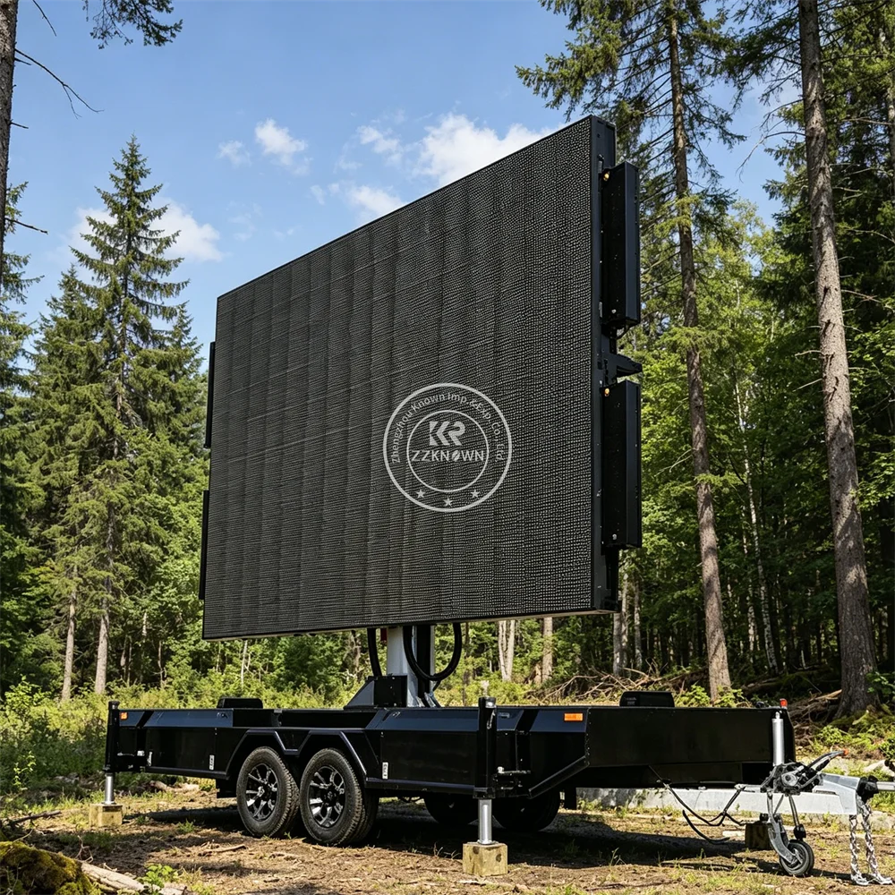 High Brightness Mobile LED Display Advertising Trailer Full Color Digital Billboard Trailer For Outdoor Event Campaign Use