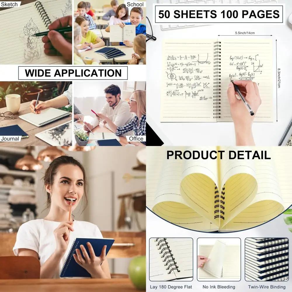 

Блокноты на спирали формата А5, 8,3x5,5, в подкладке, в упаковке 72, темно-синие, для студентов и офиса