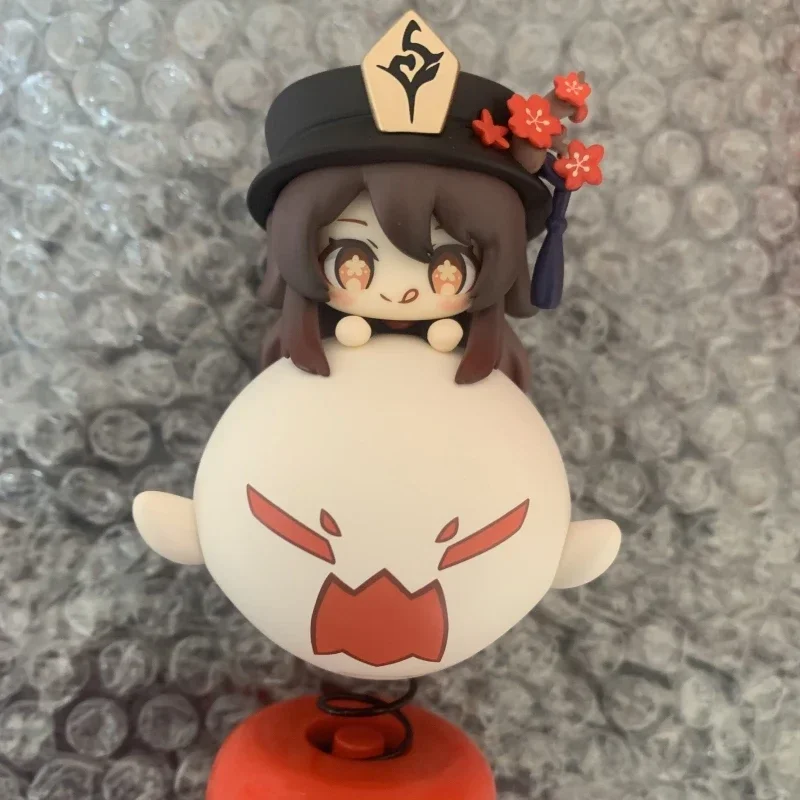 Figura de acción de Anime Genshin Impact Hu Tao, modelo de estatua de Pvc, juguetes de adorno de escritorio, regalo genuino